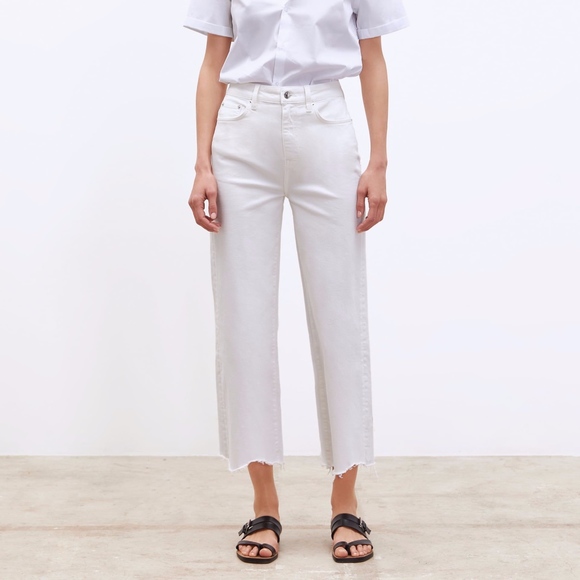 white culotte jeans